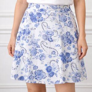 FASHION BUG Lined Cotton Floral Skirt